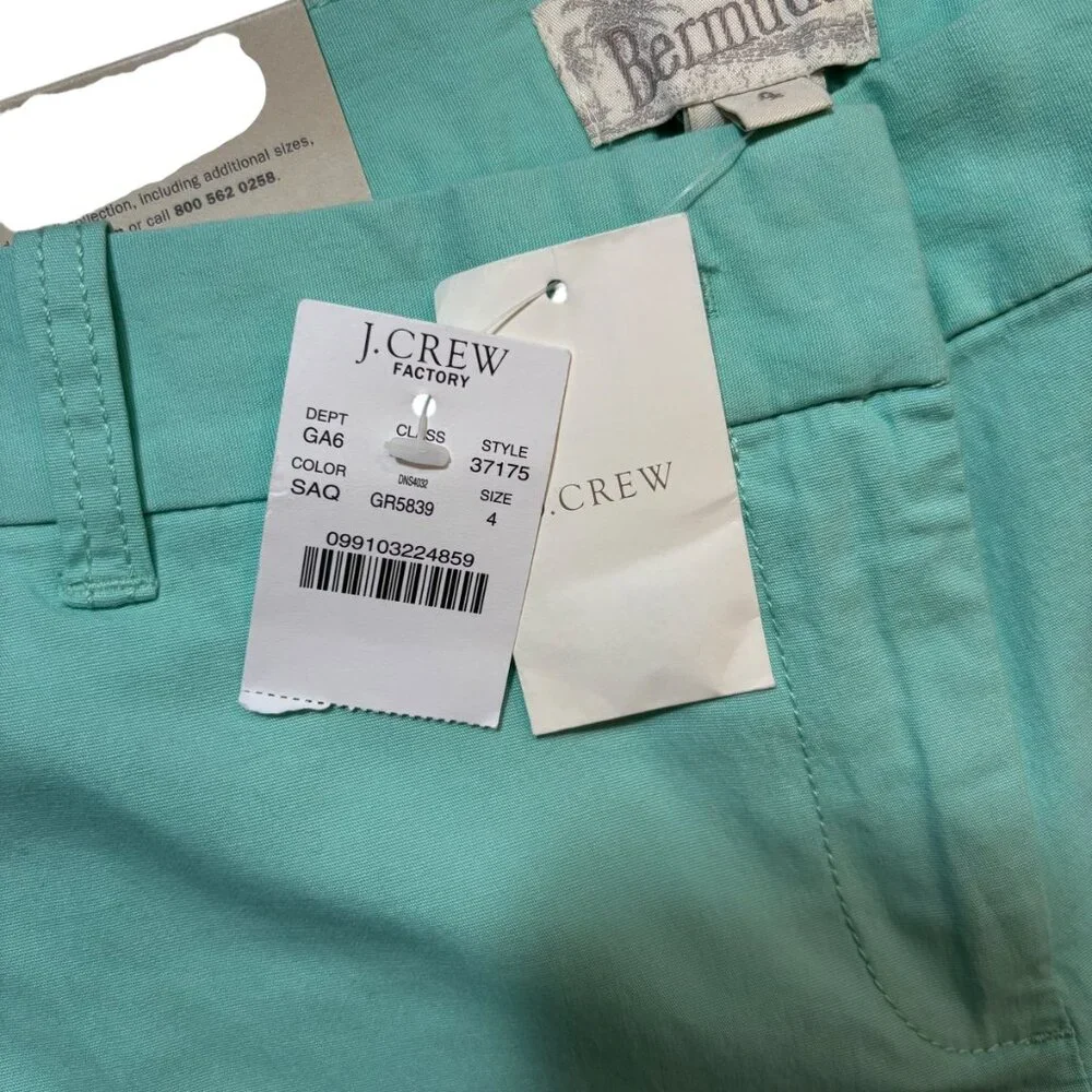 J. Crew Bermuda Stretch Chino City Fit Women's Shorts‎ NWT